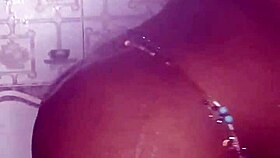 black thick ebony fucks and dances bathing in shower