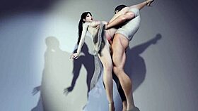 a girl picks flowers in 3d anime hentai scene