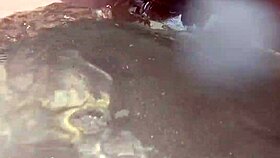 i, with my shaved pussy, pee on the public beach, oh no!