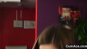 i'm horny doll getting jizz load on my face gulping all the cream