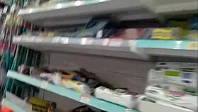 Wife in MARKET without PANTIES SHOWING OFF