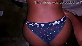 She whispers, Doing it at grandparents place, shhhh.