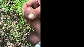 Outdoors Wanking in the Woods with My Hot Shaved Wife