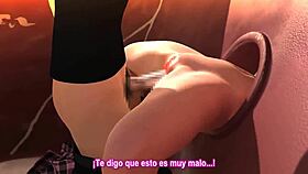 rina and hole in 3d anime with spanish subtitles