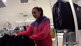 Attractive czech kitten was seduced in the shopping centre and shagged in pov