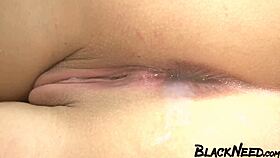 My ebony boyfriend is ass fuckin his girlfriend sloppy in LA, with deepthroat and big ass action.