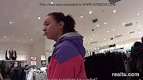 Attractive czech kitten was seduced in the shopping centre and shagged in pov