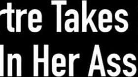 Hot charlotte sartre takes two huge cocks in her tiny butthole.