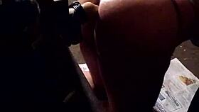 He enjoys butt fucking with a thin dildo.