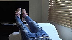 Does Kristy's Skinny Feet In New Sneakers Turn You On?
