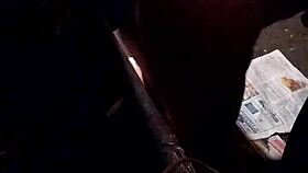 He enjoys butt fucking with a thin dildo.