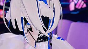 In VRChat, POV lap dance turns into wet blowjob and public fucking