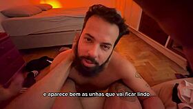 I, the bearded man, suck 41 cocks in this full video series of blowjobs