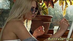 This babe is getting anally fucked doggystyle with cum on her ass 😈