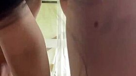 my wife squirts double with natural tits