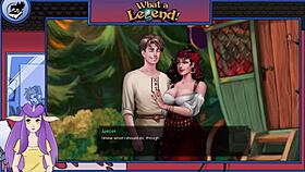 brunette with big tits participates in monster orgy in anime game legend part 33