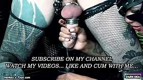 wow, watch kinky slut queen dark dea ride the huge centaur xl! her pussy overflows with yellow cum in this extreme hankeystoys insertion part 1/3.