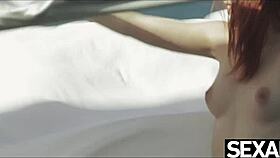 Hey, check out these two hot redheads licking and fingering each other to orgasm on the beach 😍