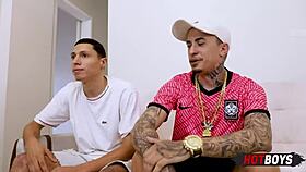 Maloqueiro Teases Friend's Huge Cock With Eager Suck.