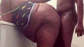 She says, 'Fuck me quick in the bathroom with my big tits bouncing.'