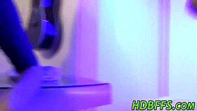 Cosplay teens feel the thrill riding and giving head at party