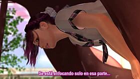 rina and hole in 3d anime with spanish subtitles