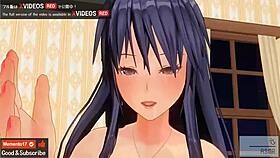 Uncensored erotic anime with ASMR voice features slow sex with a stunning beauty.