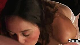 Randy Centerfold Gulps Jizz in Intense Blowbang Bukkake Cumshot