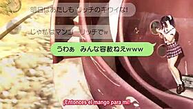 rina and hole in 3d anime with spanish subtitles