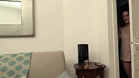 french teen with natural tits tries two fat cocks first time 😏