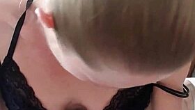 European milf in stockings and lingerie receives pussy licking and orgasm