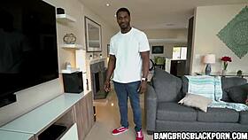 tiny black girl sucks a giant black cock - ebony porn