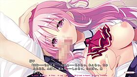 In this hajilove mini fandisk, sakurako sonoike makes lovers in scene 1.