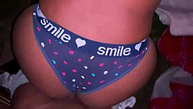 She whispers, Doing it at grandparents place, shhhh.