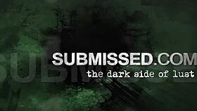 i'm bent over, bound and humiliated, but the pain from the dildo makes me love it