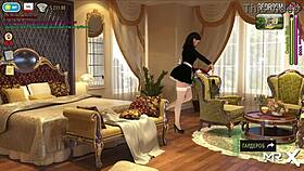 Trying pole dancing for the first time.