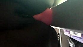 Fat Ebony Pussy Drips from Dildo Play in POV with Clothes Ripped and Squirting