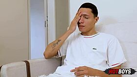 Maloqueiro Teases Friend's Huge Cock With Eager Suck.