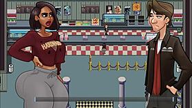 demon deals with brenda in lewd big tits action