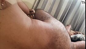 Menage with couple fucking hard in the morning, complete on red