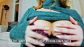 the curvy milf in cosplay chats on webcam showing her big tits and more