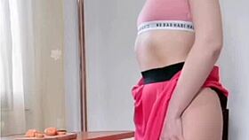 She tried cooking with a vibrator in her pussy but succumbed to wild urges