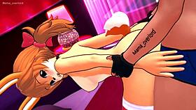 Anime Cosplay Girl Teases in Bikini Hotel Bed