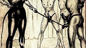 Vintage comic drawings from antique anime hentai collections.