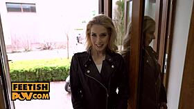 Pov: nesty bends over for intense doggystyle and footjob with neighbor.