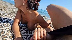 between voyeurs and passers-by, we sneak blowjobs and handjobs on the beach