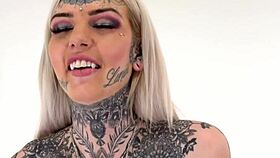 Tattooed amber luke rides the tremor toy for the first time, feeling so erotic with piercing and hairless body.