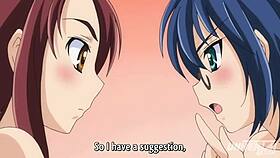 Busty teen 18+s battle it out for one lucky man in hentai.