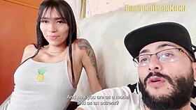 She Arrives from Hometown Craving Huge Cock in Tight Wet Pussy for Deepthroat Humiliation and Bareback Cowgirl Cum Facial