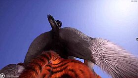 野生兽人进行无套同性肛交